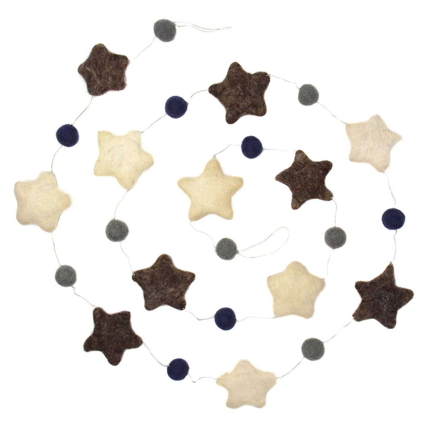 Stars Garland - Grey with Blue or Pink