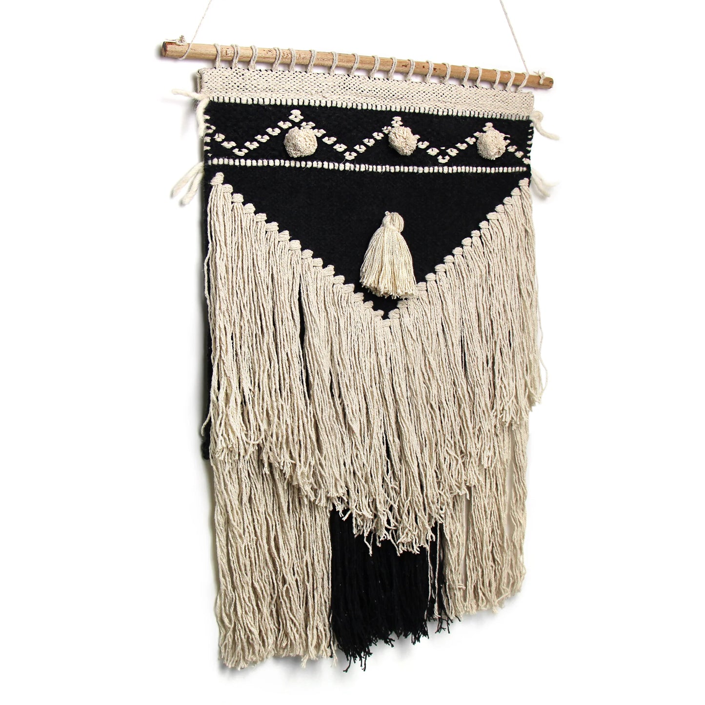 Handwoven Boho Wall Hanging - Charcoal