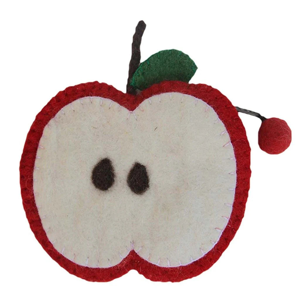 Felt Fruit Coin Purse - Apple