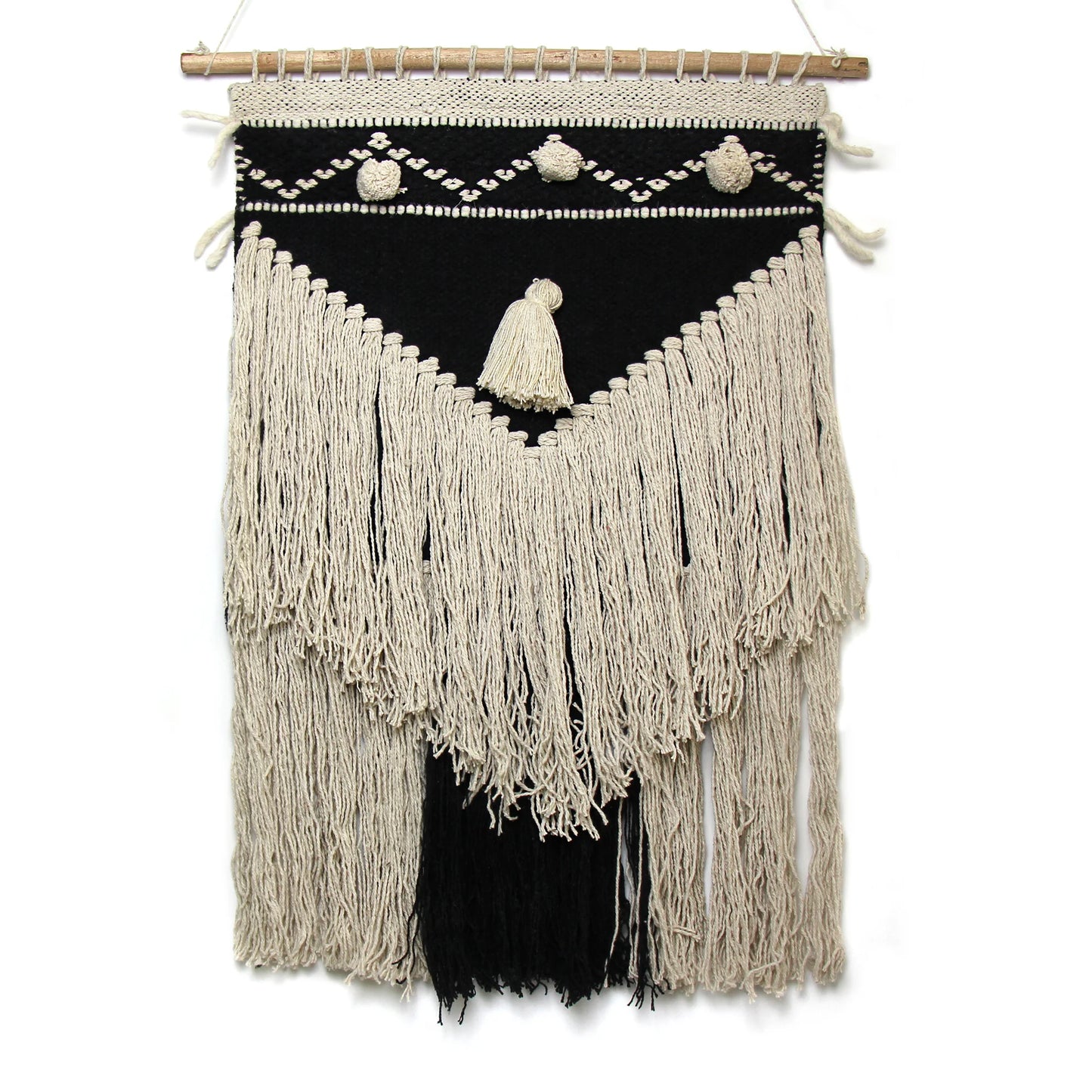 Handwoven Boho Wall Hanging - Charcoal