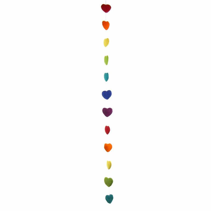 Hearts Garland - Rainbow or Greys