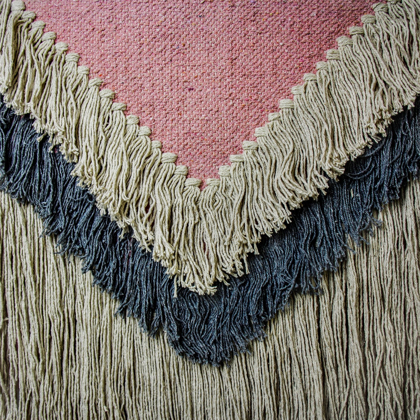 Handwoven Boho Wall Hanging - Pink